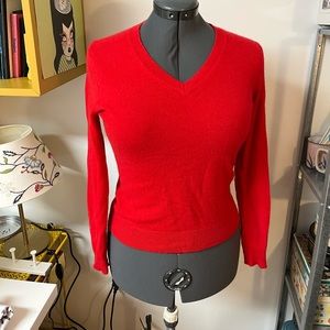 Bright red lord and Taylor cashmere sweater